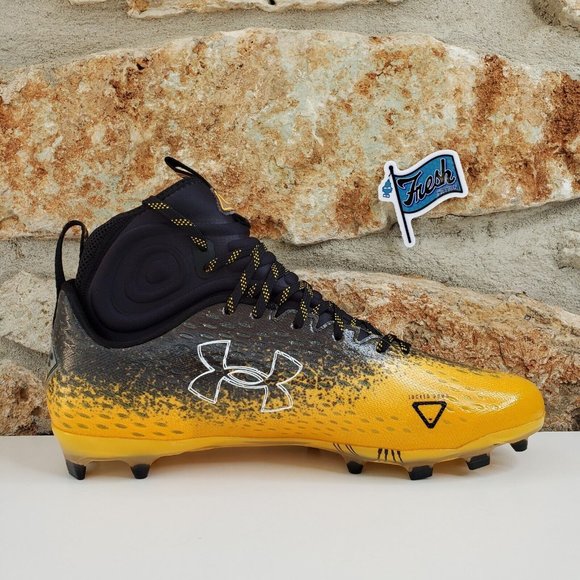 Under Armour Spotlight Lux MC 2.0 Football Cleats Size 13 Black Gold 3025082-002 - Picture 6 of 13